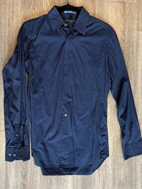 Banana Republic Slim Fit Dress Shirt - Navy Blue - XS